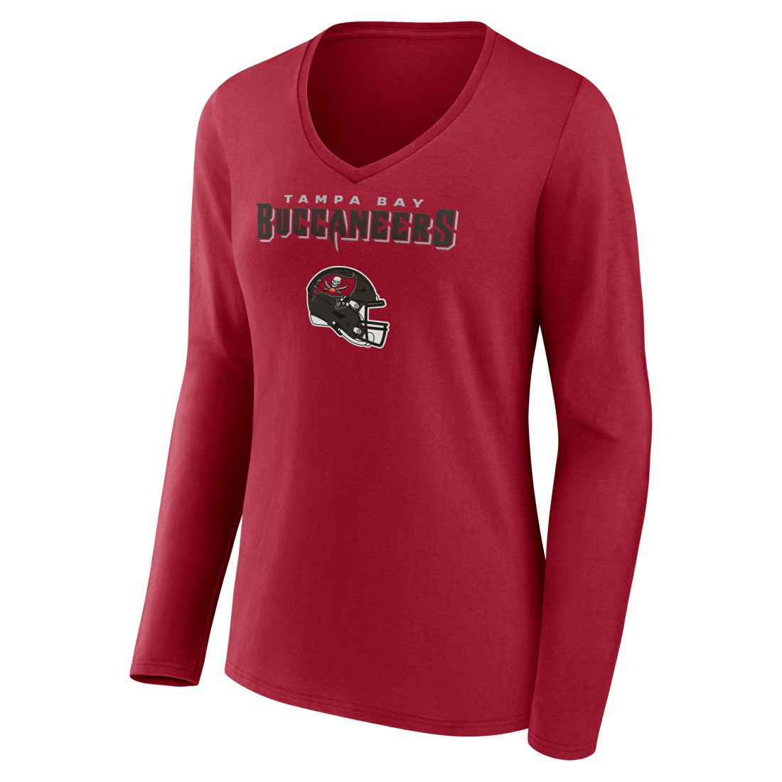 Baker Mayfield Tampa Bay Buccaneers Women's Team Wordmark Player Name & Number Long Sleeve V-Neck T-Shirt - Red - NFL