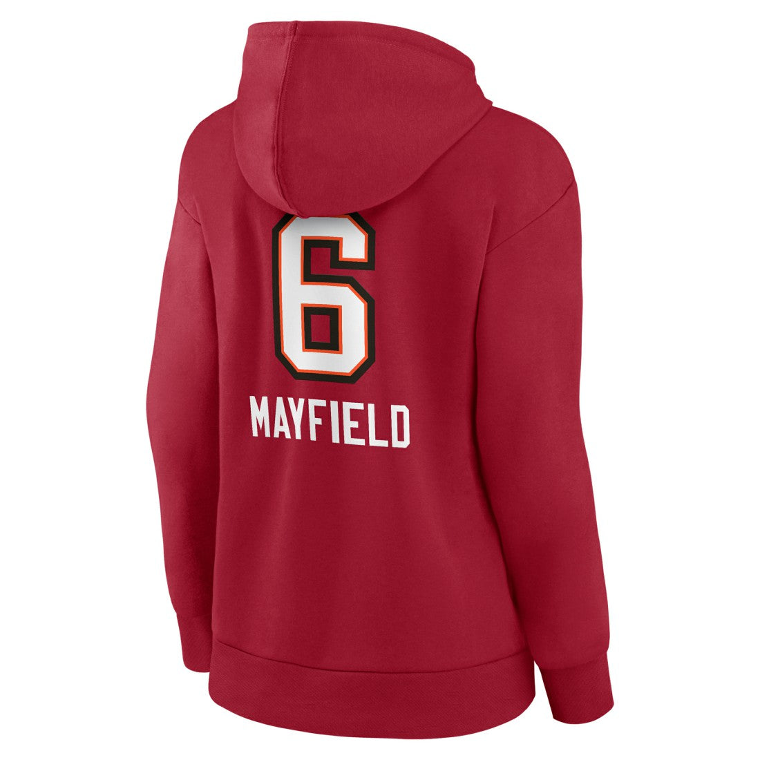Baker Mayfield Tampa Bay Buccaneers Women’s Team Wordmark Player Name & Number Pullover Hoodie - Red - NFL