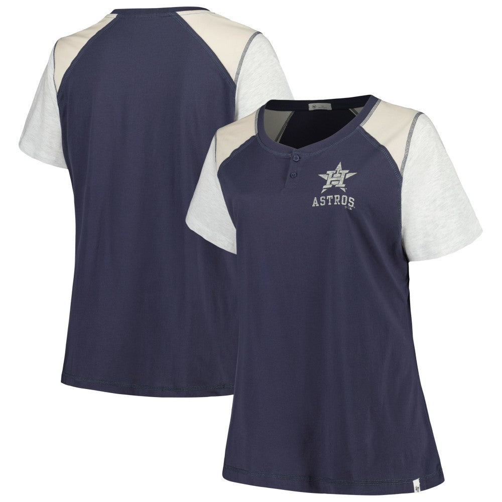 Houston Astros '47 Women's Plus Size Henley T-Shirt Near Me