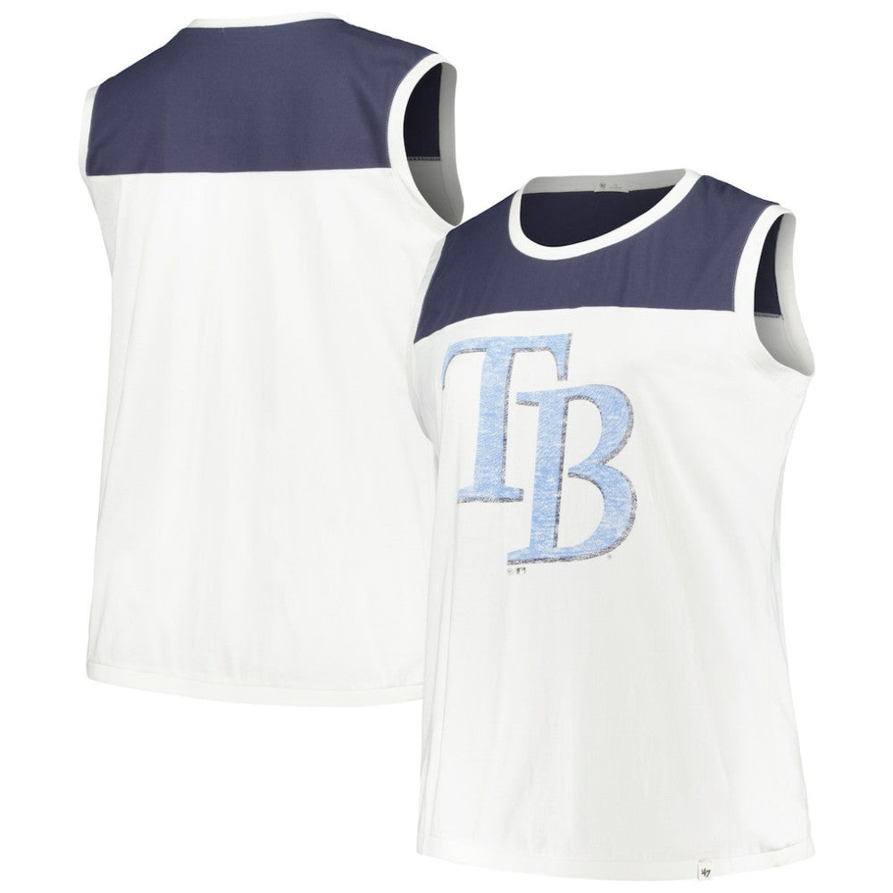Tampa Bay Rays '47 Women's Plus Size Waist Length Muscle Tank Top Sale