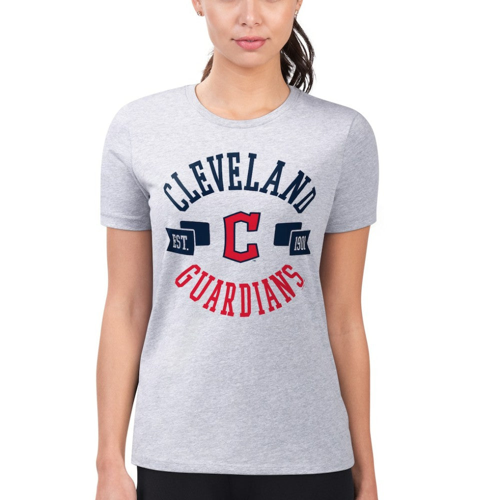 Cleveland Guardians G-III 4Her by Carl Banks Women's Super-Slim Fit Lightweight City Graphic T-Shirt Discount