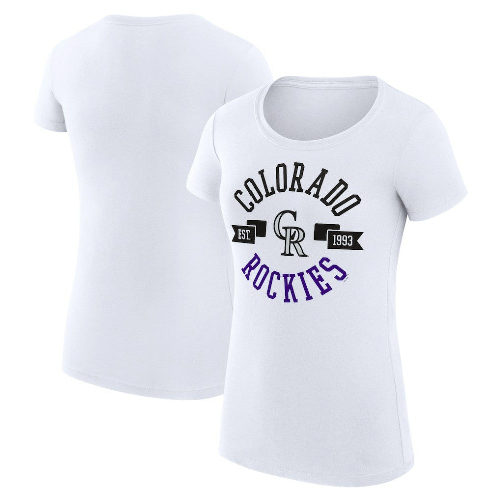 Colorado Rockies G-III 4Her by Carl Banks Women's Super-Slim Fit Lightweight City Graphic T-Shirt Discount