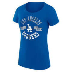 Los Angeles Dodgers G-III 4Her by Carl Banks Women's Super-Slim Fit Lightweight City Graphic T-Shirt Sale