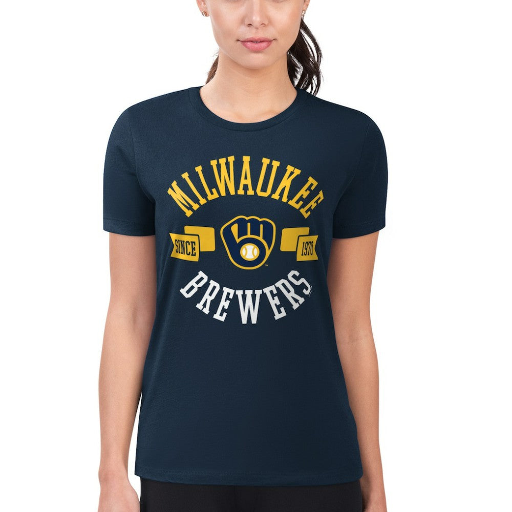 Milwaukee Brewers G-III 4Her by Carl Banks Women's Super-Slim Fit Lightweight City Graphic T-Shirt Near Me