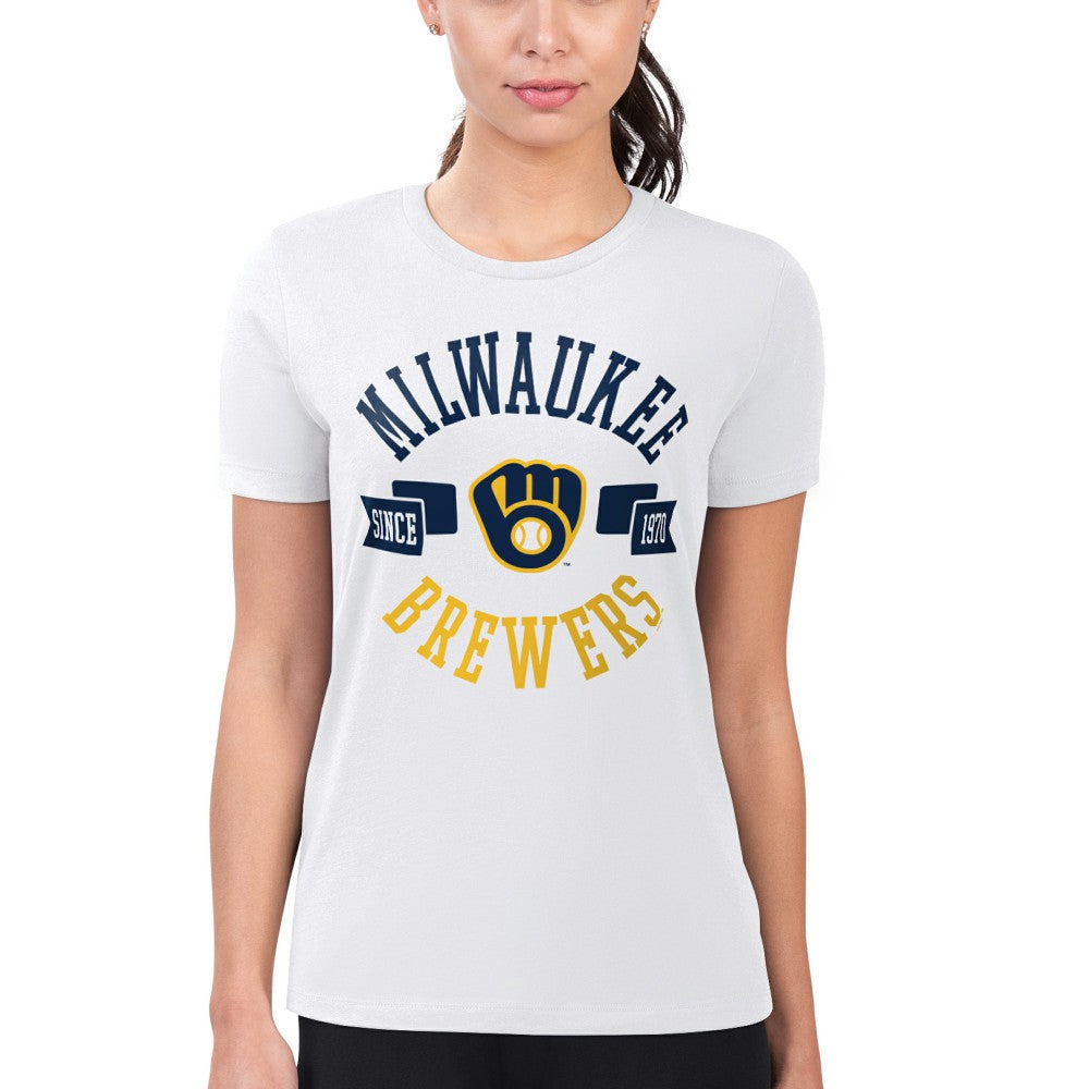 Milwaukee Brewers G-III 4Her by Carl Banks Women's Super-Slim Fit Lightweight City Graphic T-Shirt Online