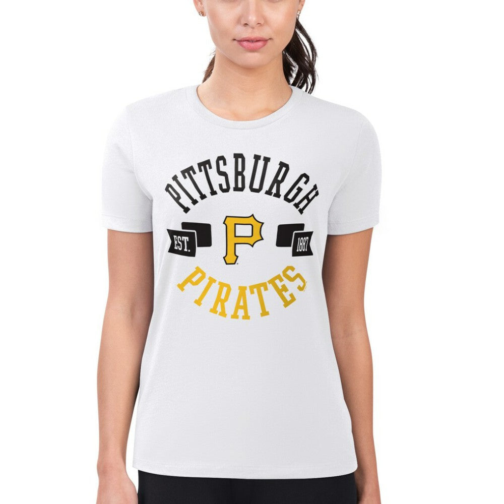 Pittsburgh Pirates G-III 4Her by Carl Banks Women's Super-Slim Fit Lightweight City Graphic T-Shirt Discount