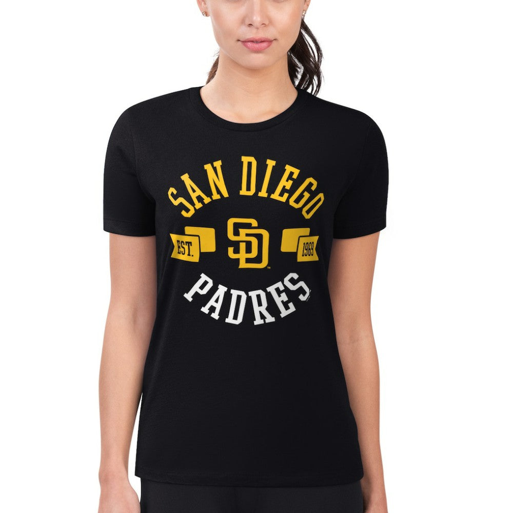 San Diego Padres G-III 4Her by Carl Banks Women's Super-Slim Fit Lightweight City Graphic T-Shirt Near Me