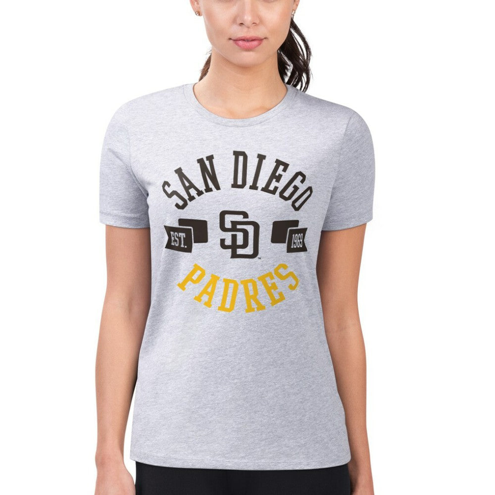 San Diego Padres G-III 4Her by Carl Banks Women's Super-Slim Fit Lightweight City Graphic T-Shirt Outlet
