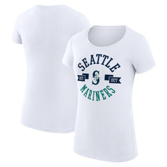 Seattle Mariners G-III 4Her by Carl Banks Women's Super-Slim Fit Lightweight City Graphic T-Shirt Sale