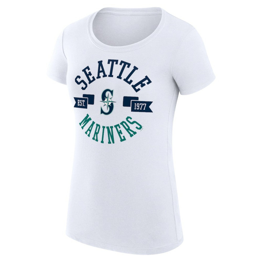 Seattle Mariners G-III 4Her by Carl Banks Women's Super-Slim Fit Lightweight City Graphic T-Shirt Sale