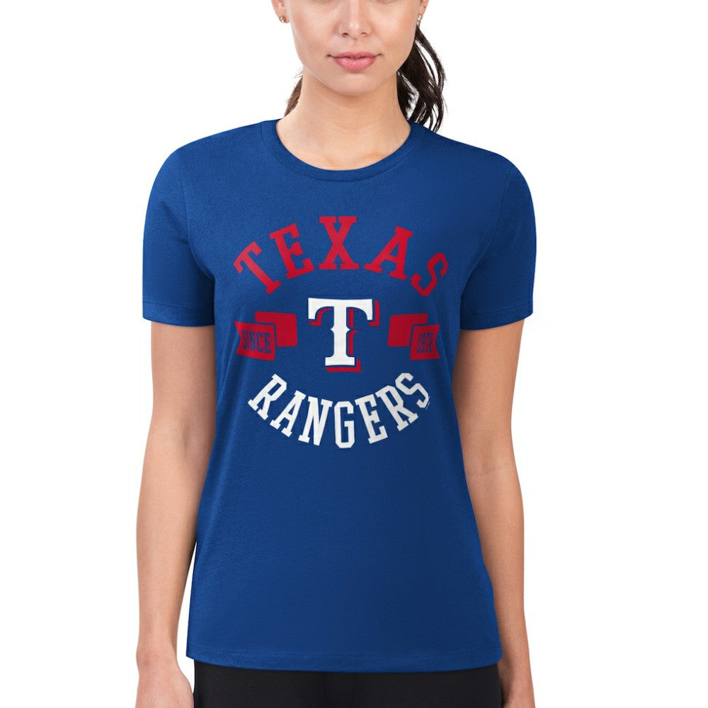 Texas Rangers G-III 4Her by Carl Banks Women's Super-Slim Fit Lightweight City Graphic T-Shirt Online