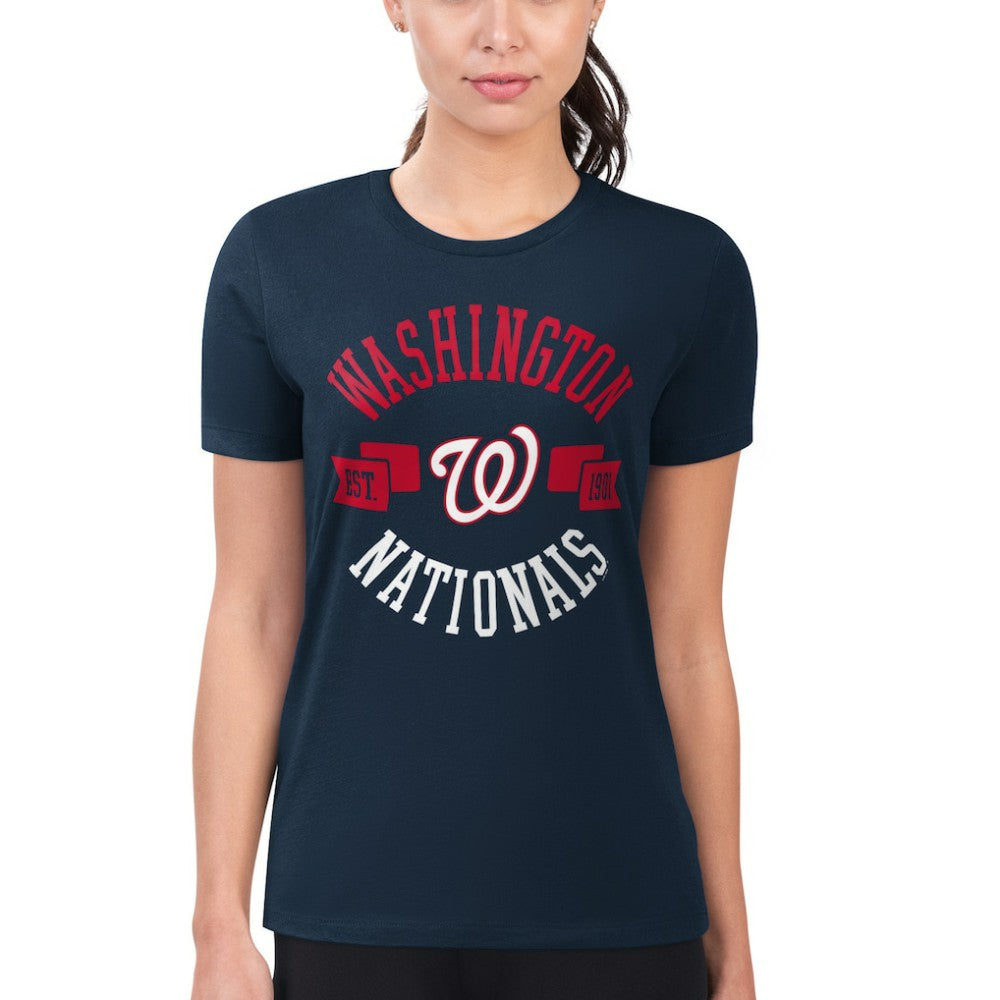 Washington Nationals G-III 4Her by Carl Banks Women's Super-Slim Fit Lightweight City Graphic T-Shirt Outlet