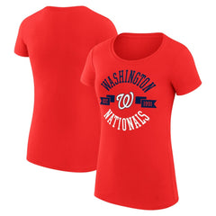 Washington Nationals G-III 4Her by Carl Banks Women's Super-Slim Fit Lightweight City Graphic T-Shirt Outlet