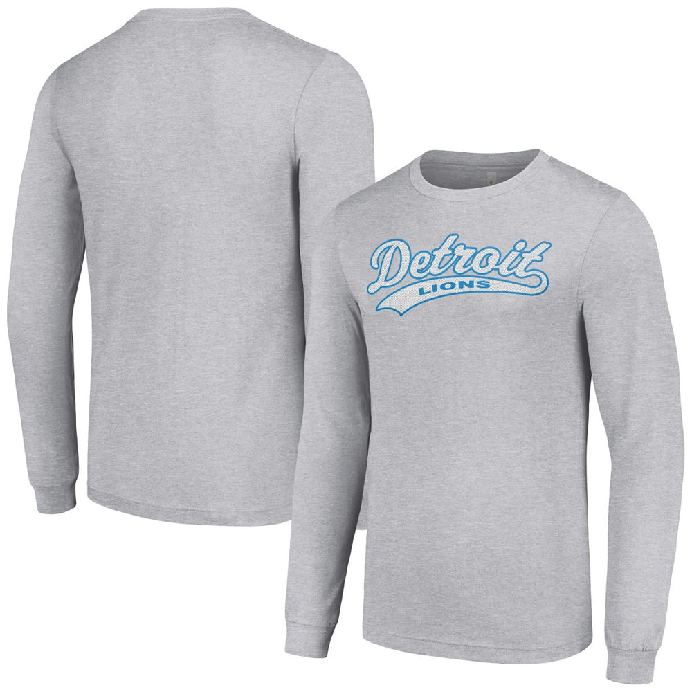 Detroit Lions Starter Tailsweep Long Sleeve T-Shirt - Heather Gray - NFL