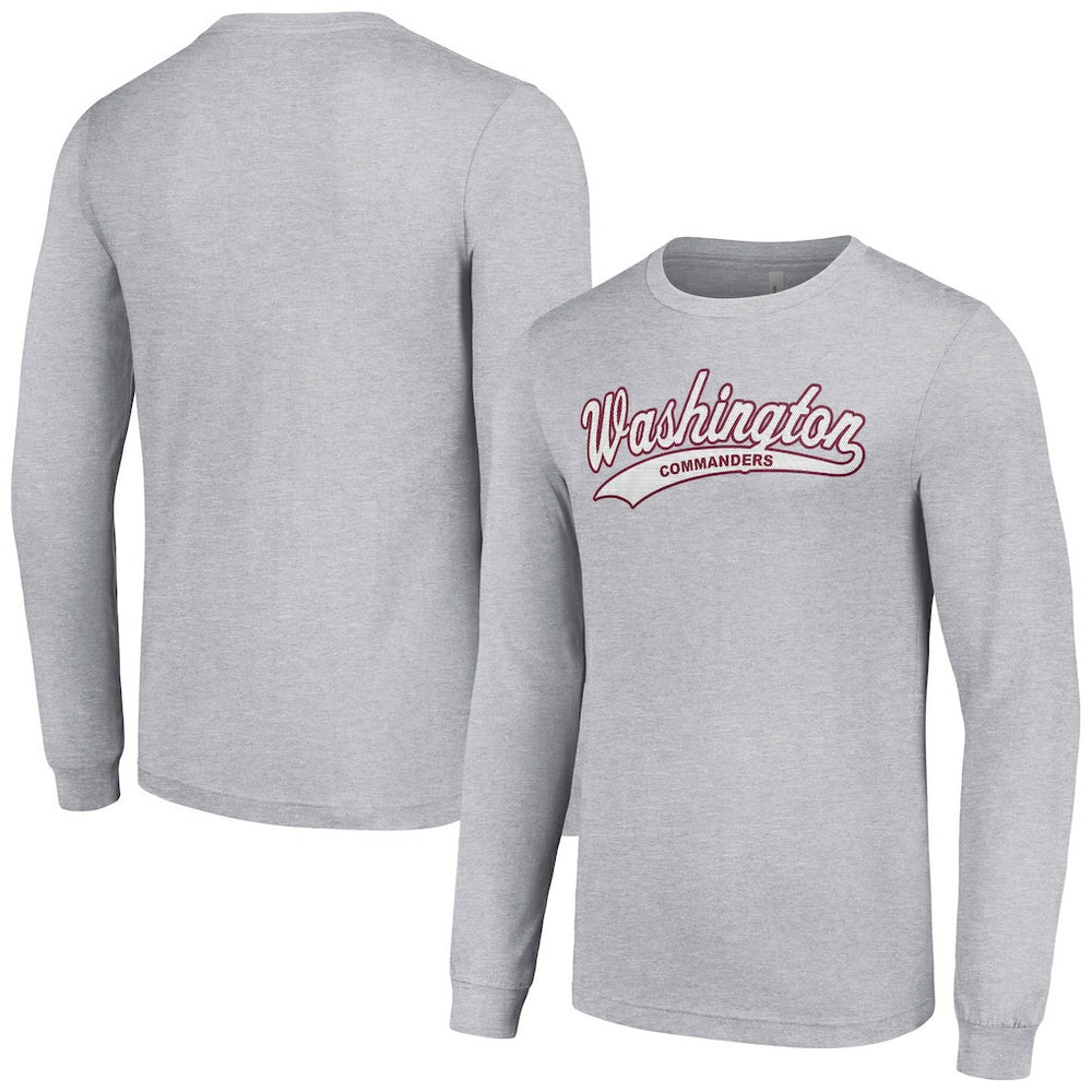 Washington Commanders Starter Tailsweep Long Sleeve T-Shirt - Heather Gray - NFL