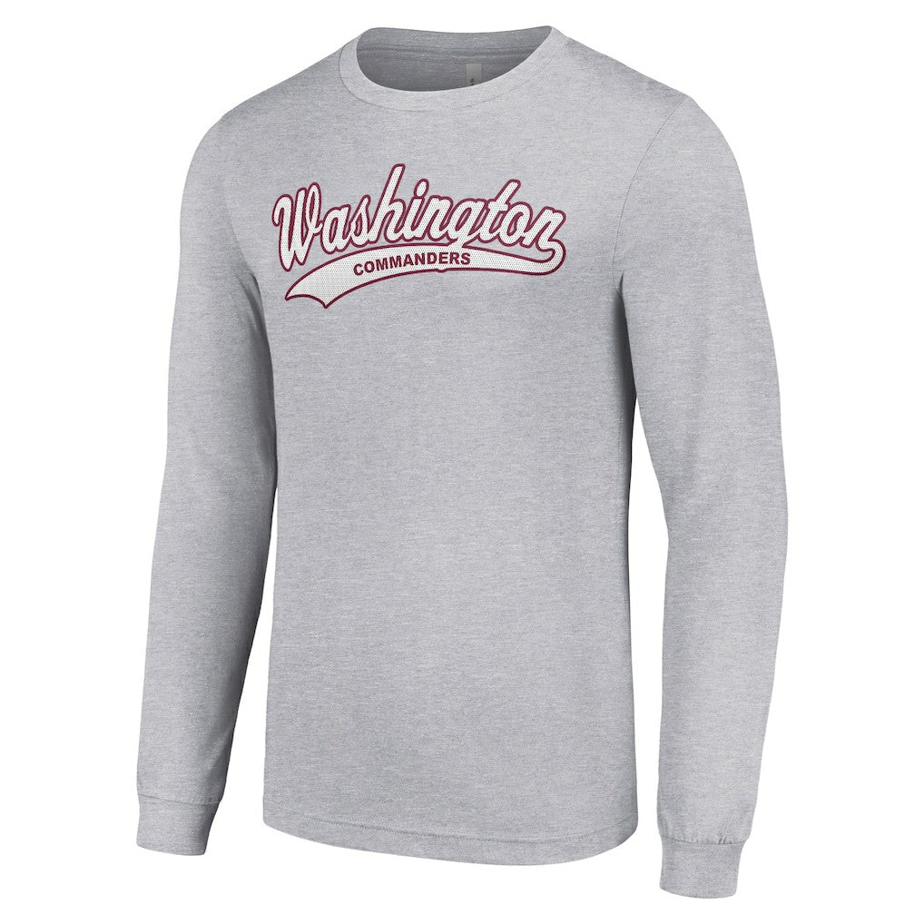Washington Commanders Starter Tailsweep Long Sleeve T-Shirt - Heather Gray - NFL