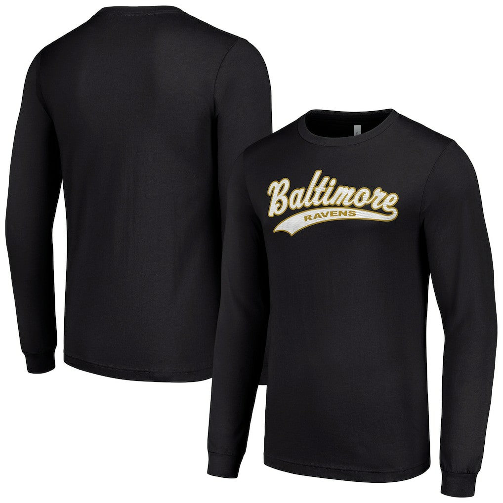 Baltimore Ravens Starter Tailsweep Long Sleeve T-Shirt - Black - NFL