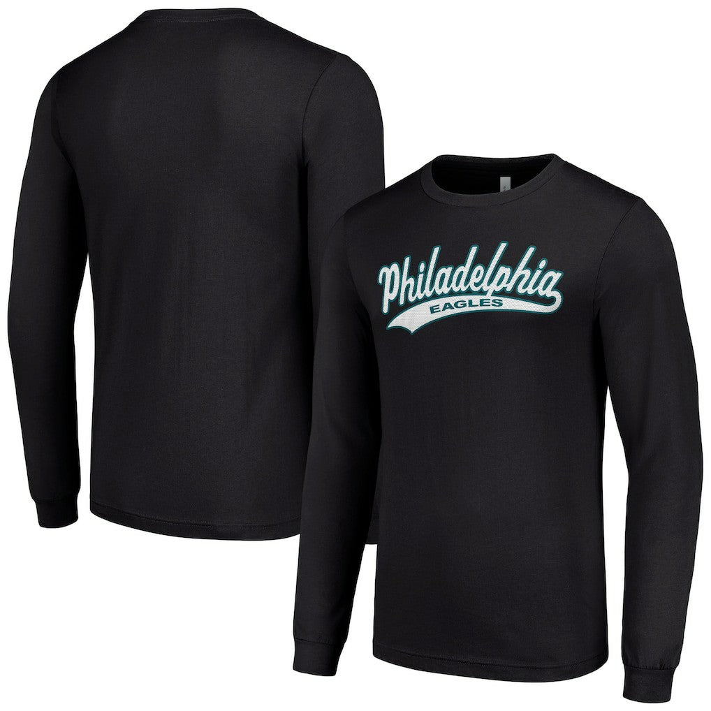 Philadelphia Eagles Starter Tailsweep Long Sleeve T-Shirt - Black - NFL
