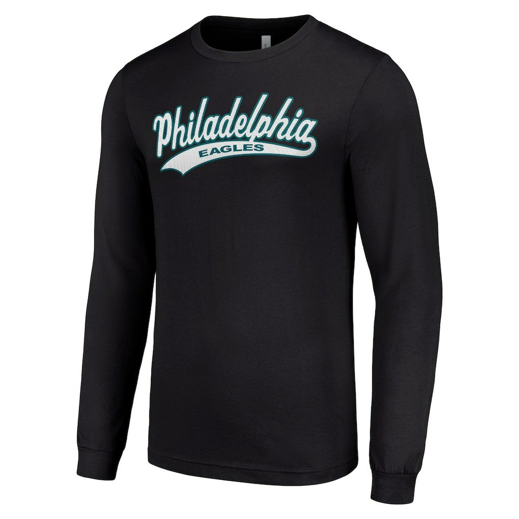 Philadelphia Eagles Starter Tailsweep Long Sleeve T-Shirt - Black - NFL