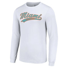 Miami Dolphins Starter Tailsweep Long Sleeve T-Shirt - White - NFL