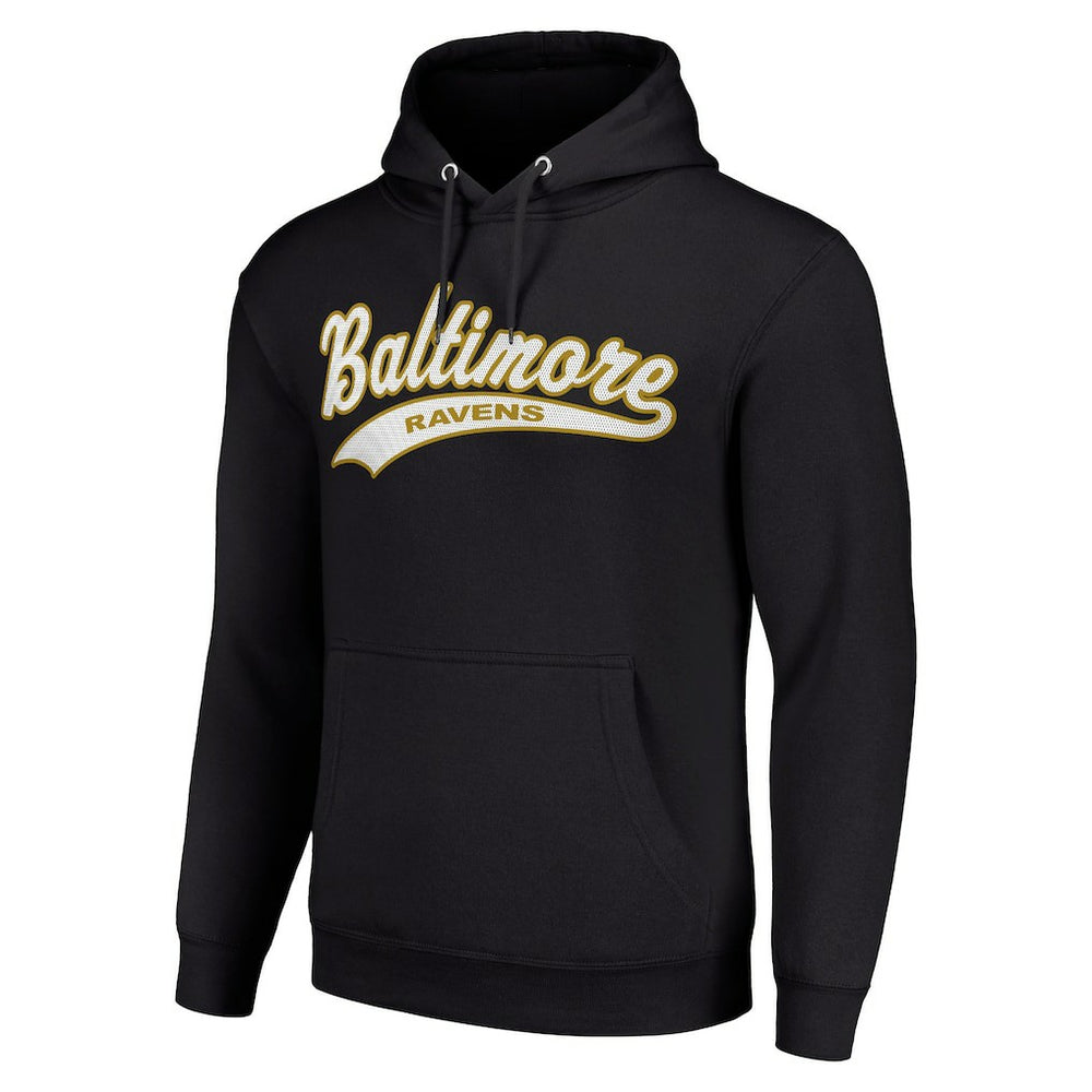 Baltimore Ravens Starter Unisex Tailsweep Pullover Hoodie - Black - NFL
