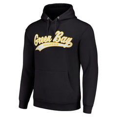 Green Bay Packers Starter Unisex Tailsweep Pullover Hoodie - Black - NFL