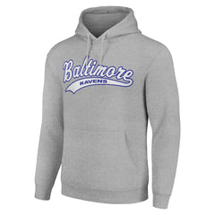 Baltimore Ravens Starter Unisex Tailsweep Pullover Hoodie - Heather Gray - NFL