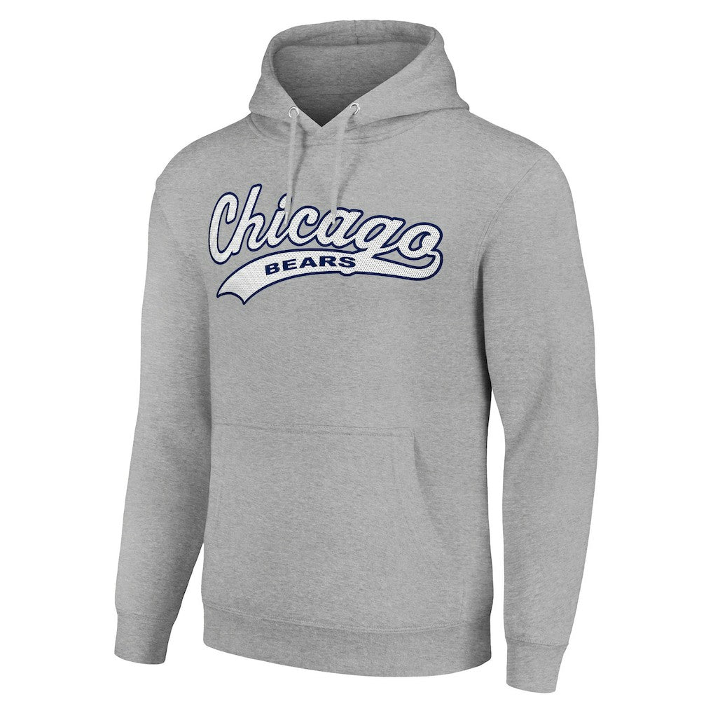 Chicago Bears Starter Unisex Tailsweep Pullover Hoodie - Heather Gray - NFL