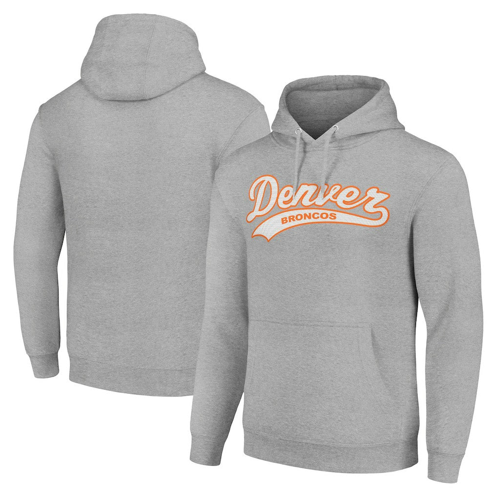 Denver Broncos Starter Unisex Tailsweep Pullover Hoodie - Heather Gray - NFL