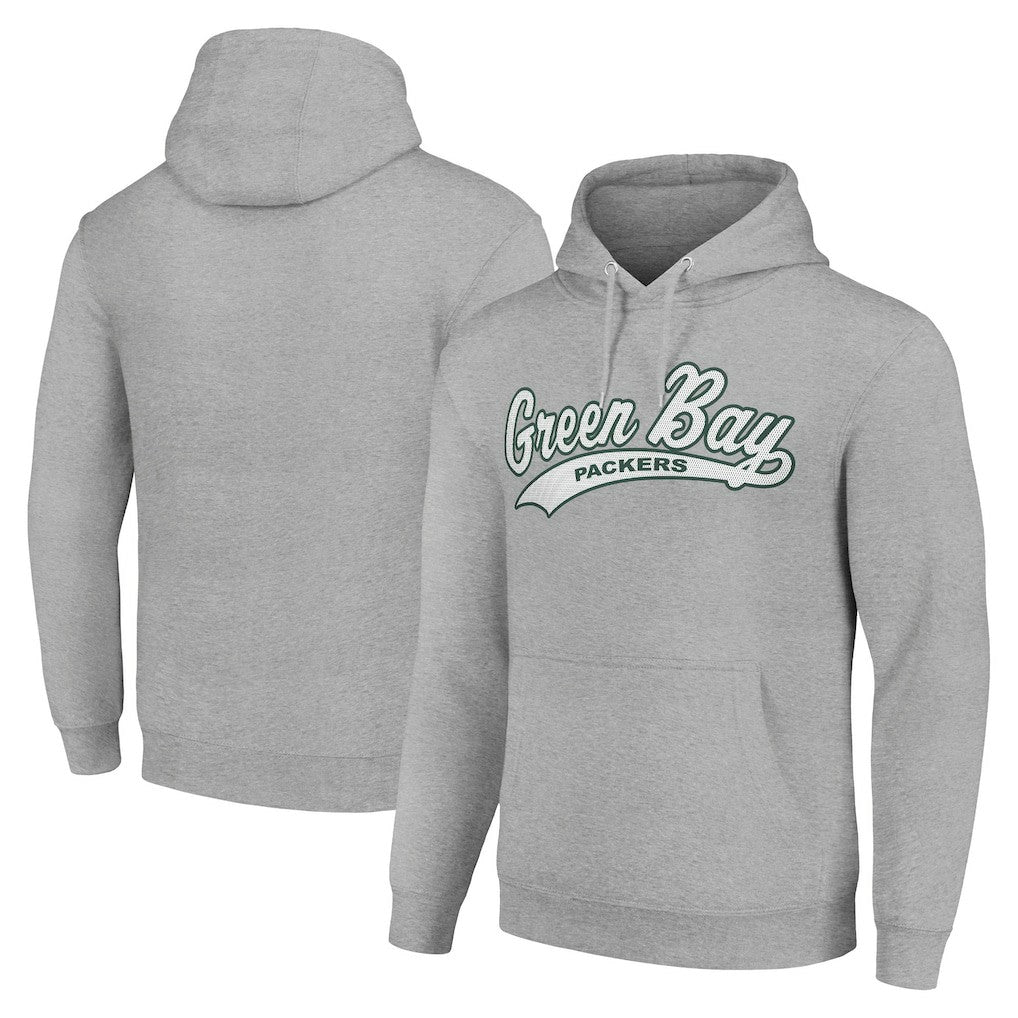Green Bay Packers Starter Unisex Tailsweep Pullover Hoodie - Heather Gray - NFL