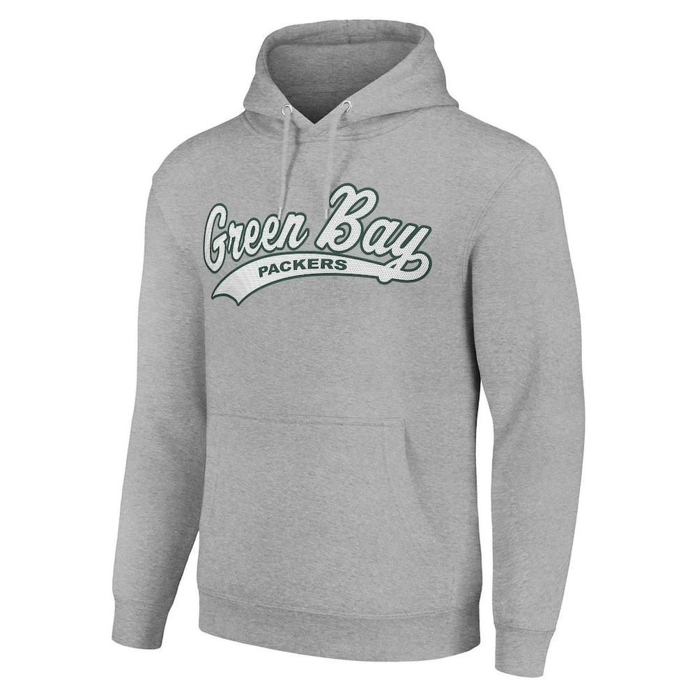 Green Bay Packers Starter Unisex Tailsweep Pullover Hoodie - Heather Gray - NFL