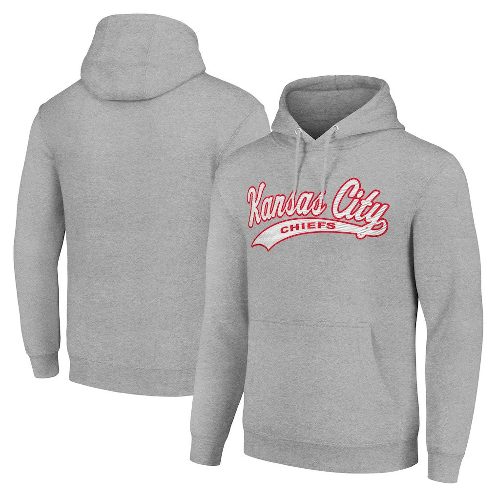 Kansas City Chiefs Starter Unisex Tailsweep Pullover Hoodie - Heather Gray - NFL