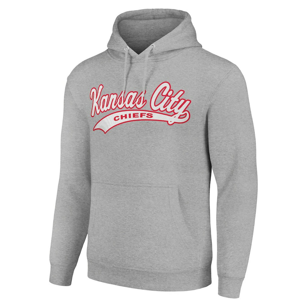 Kansas City Chiefs Starter Unisex Tailsweep Pullover Hoodie - Heather Gray - NFL