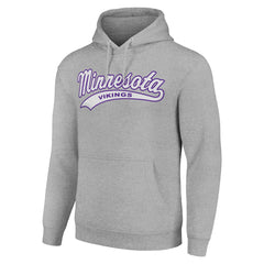 Minnesota Vikings Starter Unisex Tailsweep Pullover Hoodie - Heather Gray - NFL