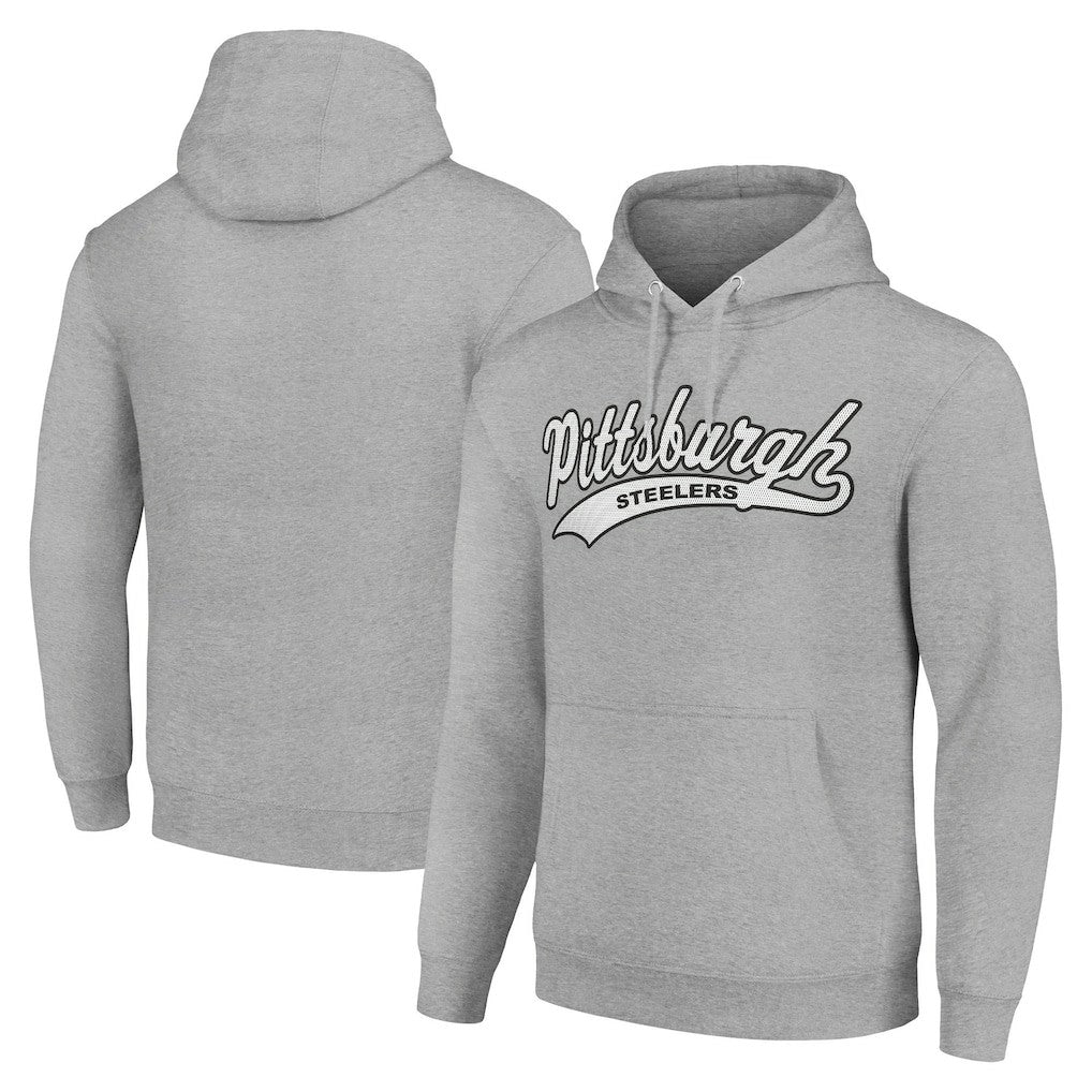 Pittsburgh Steelers Starter Unisex Tailsweep Pullover Hoodie - Heather Gray - NFL