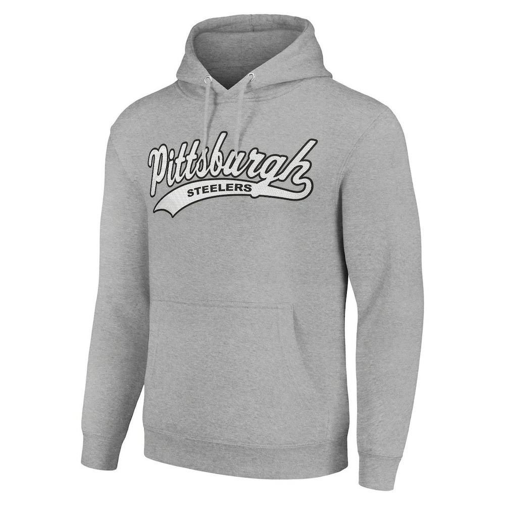 Pittsburgh Steelers Starter Unisex Tailsweep Pullover Hoodie - Heather Gray - NFL