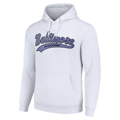 Baltimore Ravens Starter Unisex Tailsweep Pullover Hoodie - White - NFL