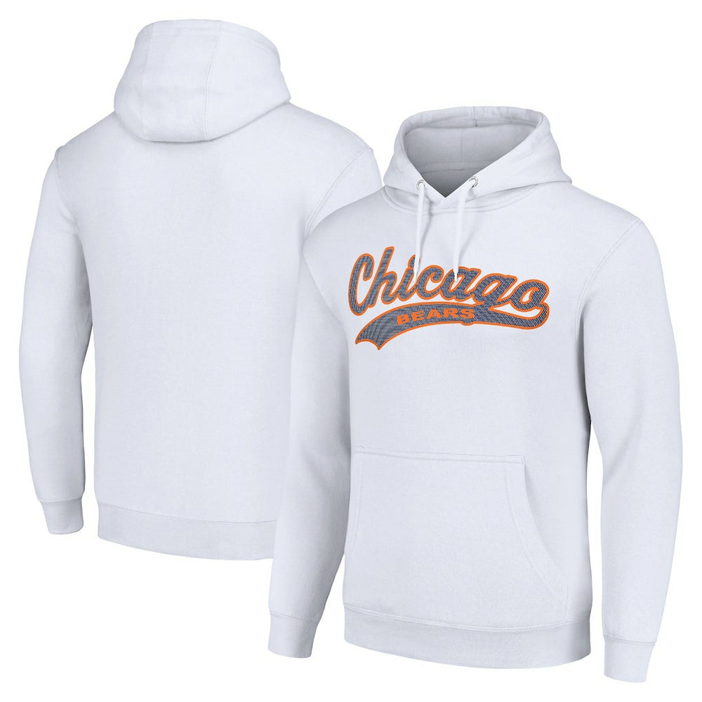 Chicago Bears Starter Unisex Tailsweep Pullover Hoodie - White - NFL