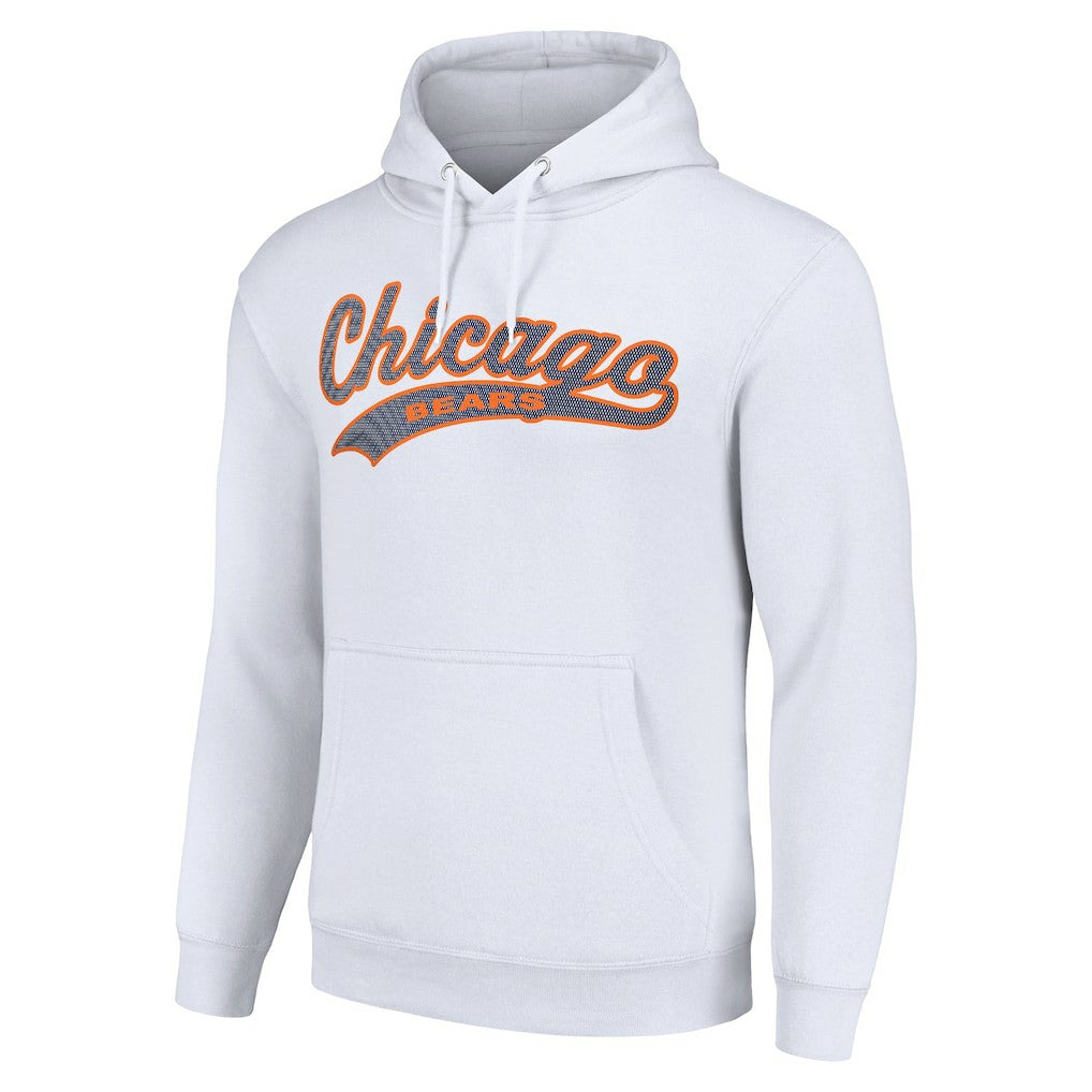 Chicago Bears Starter Unisex Tailsweep Pullover Hoodie - White - NFL