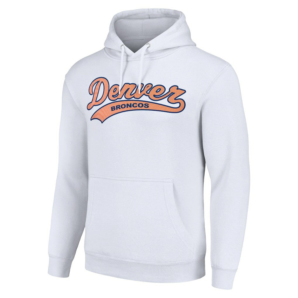 Denver Broncos Starter Unisex Tailsweep Pullover Hoodie - White - NFL