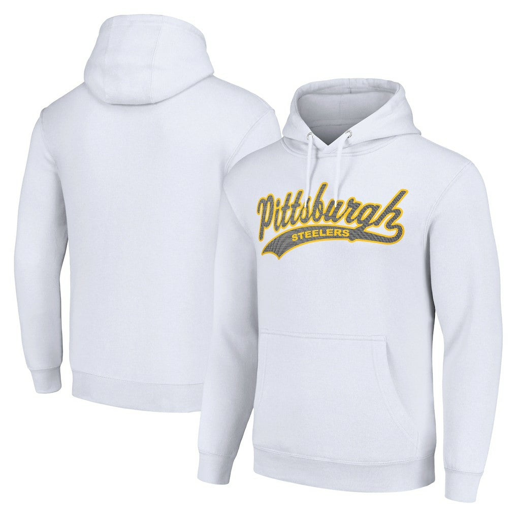 Pittsburgh Steelers Starter Unisex Tailsweep Pullover Hoodie - White - NFL
