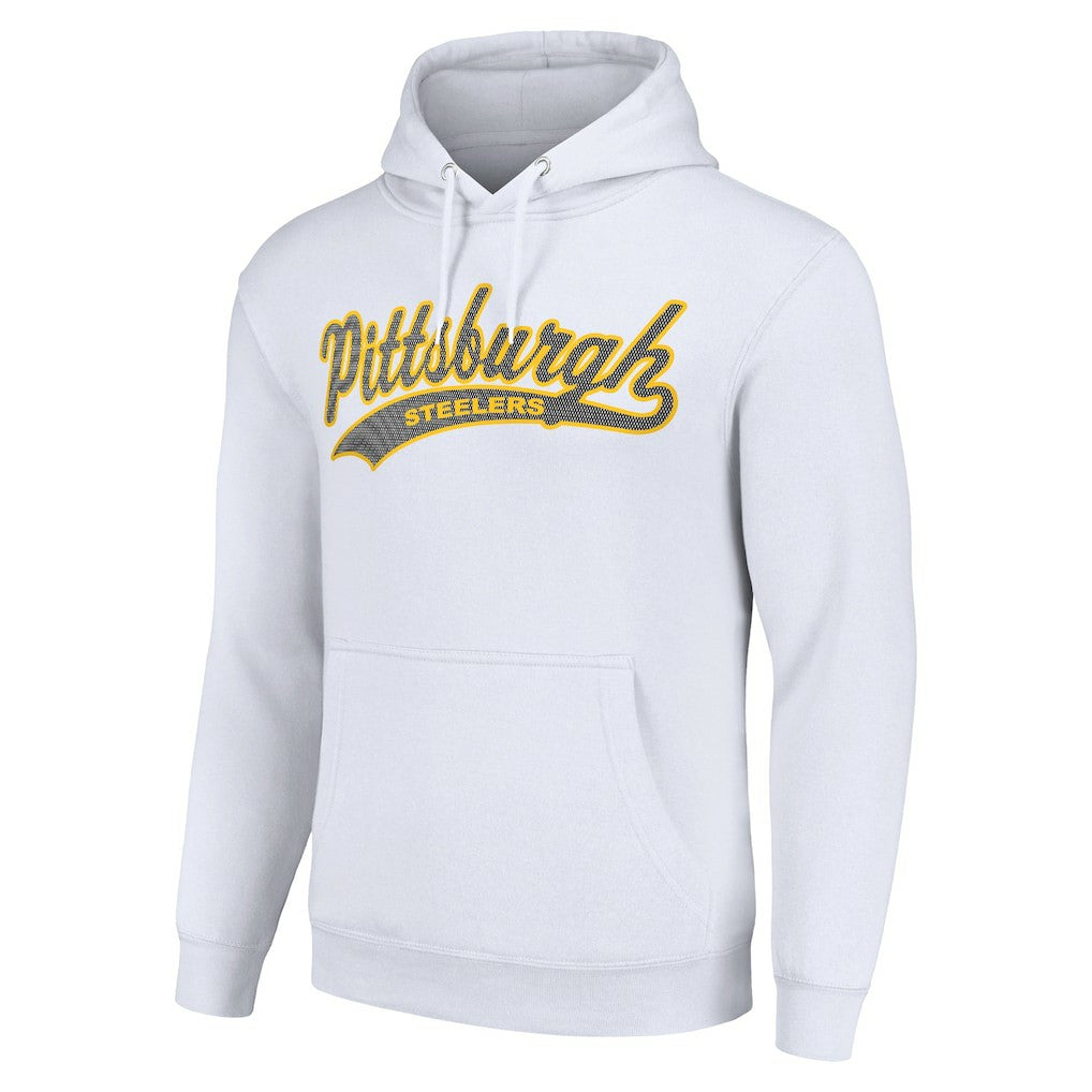 Pittsburgh Steelers Starter Unisex Tailsweep Pullover Hoodie - White - NFL