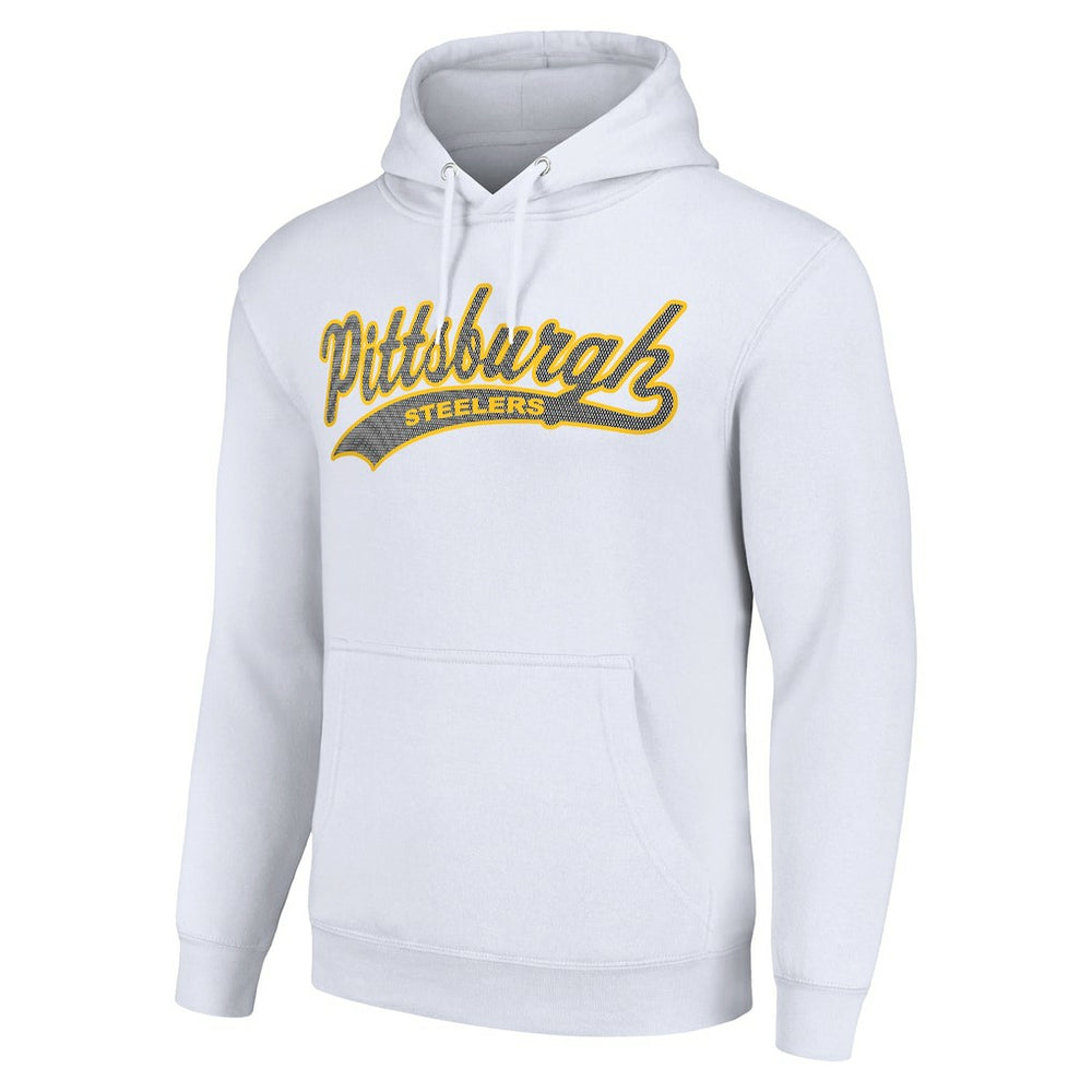 Pittsburgh Steelers Starter Unisex Tailsweep Pullover Hoodie - White - NFL