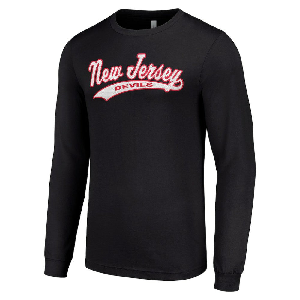 New Jersey Devils Starter Tailsweep T-Shirt - Black | NHL Lifestyle