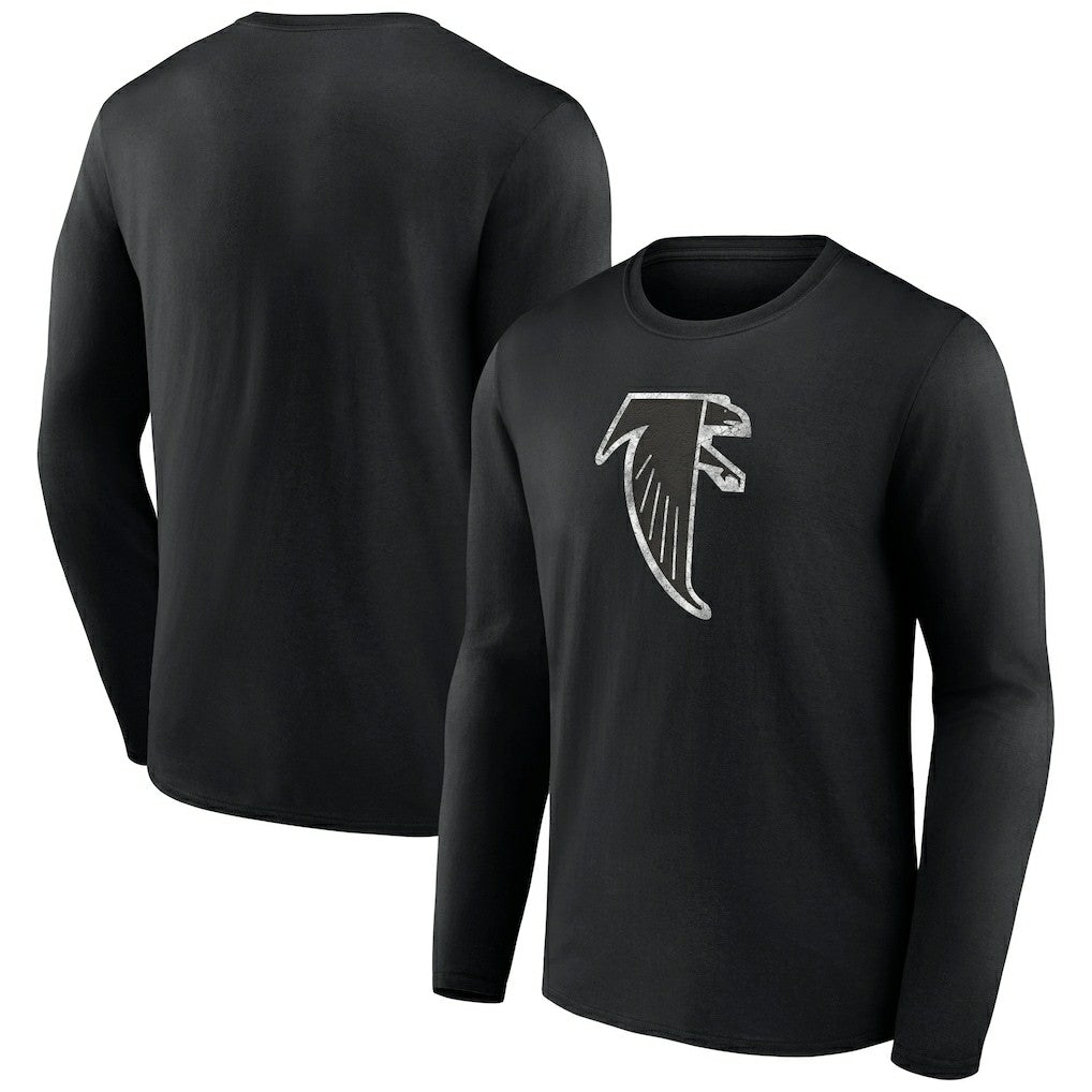 Atlanta Falcons Throwback Long Sleeve T-Shirt - Black - NFL
