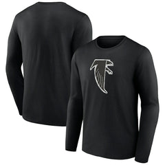 Atlanta Falcons Throwback Long Sleeve T-Shirt - Black - NFL