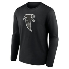 Atlanta Falcons Throwback Long Sleeve T-Shirt - Black - NFL