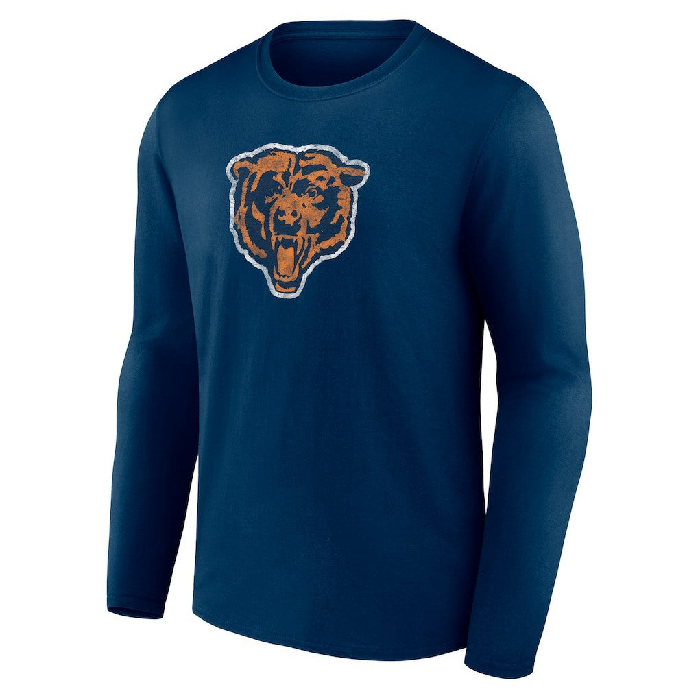 Chicago Bears Throwback Long Sleeve T-Shirt - Navy - NFL