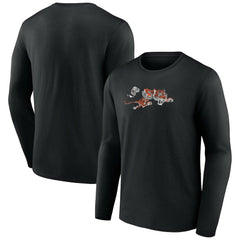 Cincinnati Bengals Throwback Long Sleeve T-Shirt - Black - NFL
