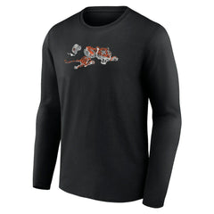 Cincinnati Bengals Throwback Long Sleeve T-Shirt - Black - NFL